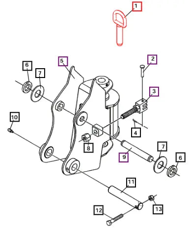 Mahindra Tractor Swing Lock Pin ATI88789 Mahindra Direct Parts