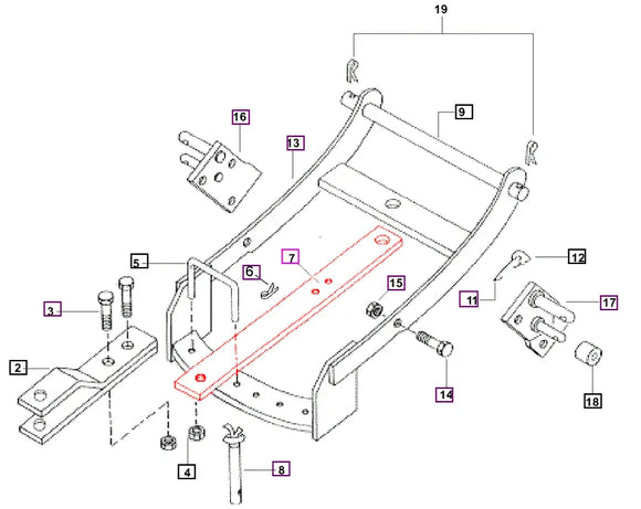 Mahindra Tractor Swinging Drawbar E005556840R1 Mahindra Direct Parts