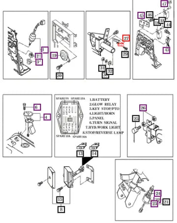 Mahindra Tractor Switch Assy, Safety 7010 16756214701 Mahindra Direct Parts