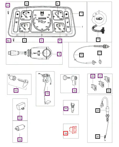 Mahindra Tractor Switch Hazard Cpte. 005558699R92 Mahindra Direct Parts