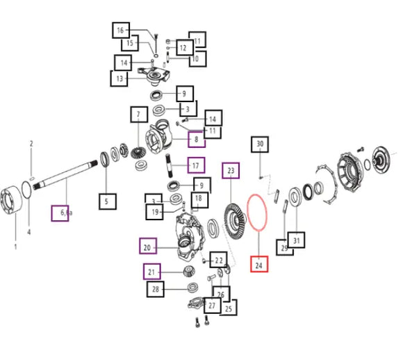 Mahindra Tractor Swivel Housing O-Ring 006505675D1 Mahindra