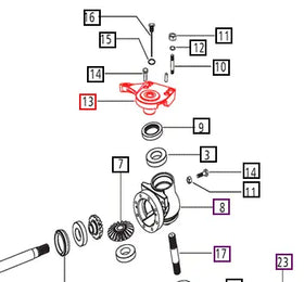 Mahindra Tractor Swivel Side Housing Top Cover Right Hand RH E006507725D1 Mahindra Direct Parts