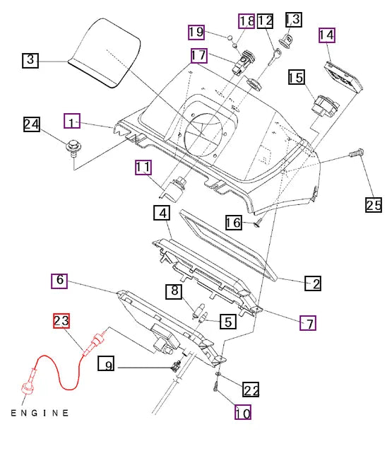 Mahindra Tractor Tachometer Cable 19572919000 Mahindra Direct Parts