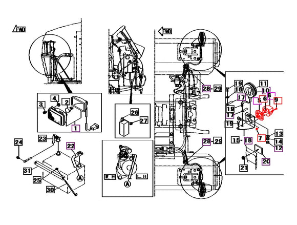 Mahindra Tractor Tail Light / Lamp 19615008000 Mahindra