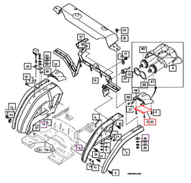 Mahindra Tractor Taillight Cover Plate Left Hand LH 13016062000GB Mahindra Direct Parts