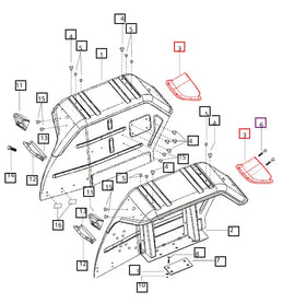 Mahindra Tractor Taillight Fender Cover RH / LH 007540270C2 Mahindra Direct Parts