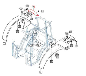 Mahindra Tractor Taillight / Fender Cover RH Right Hand 10017064024 Mahindra Direct Parts