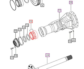 Mahindra Tractor Taper Roller Bearing - Rear Axle Outer 000031275B12 Mahindra Direct Parts