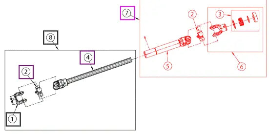 Mahindra Tractor Telescoping Joint Assembly AME15119 Mahindra Direct Parts