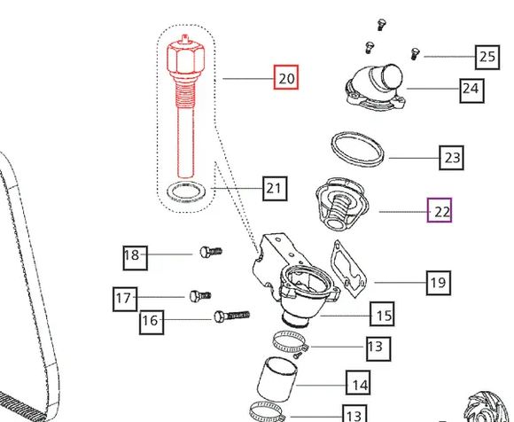 Mahindra Tractor Temperature Sending Unit 005551425R2 Mahindra Direct Parts