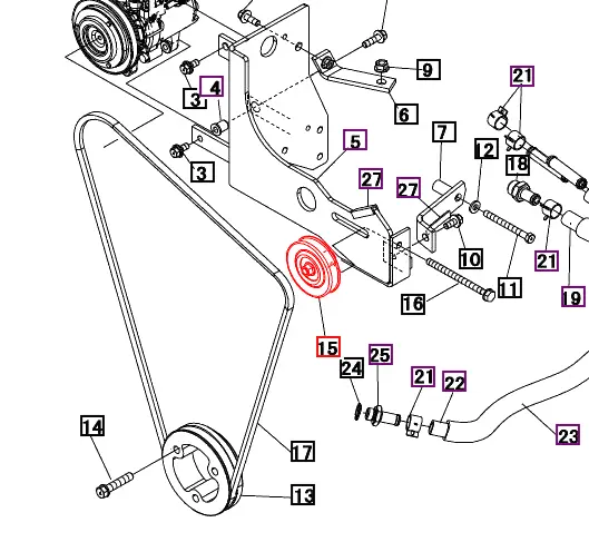 Mahindra Tractor Tension Pulley 10446338000 Mahindra Direct Parts