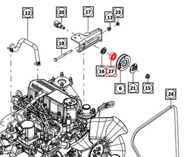 Mahindra Tractor Tensioner Pulley Bearing 0023127 Mahindra Direct Parts