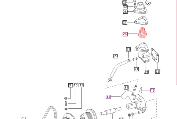 Mahindra Tractor Thermostat 005556450R92 Mahindra