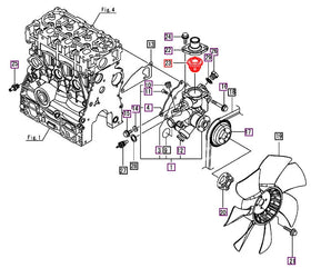 Mahindra Tractor Thermostat 11971749800 Mahindra Direct Parts