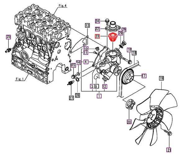 Mahindra Tractor Thermostat 11971749800 Mahindra Direct Parts
