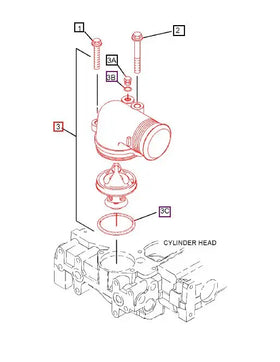 Mahindra Tractor Thermostat Assembly 254-2268 Mahindra Direct Parts