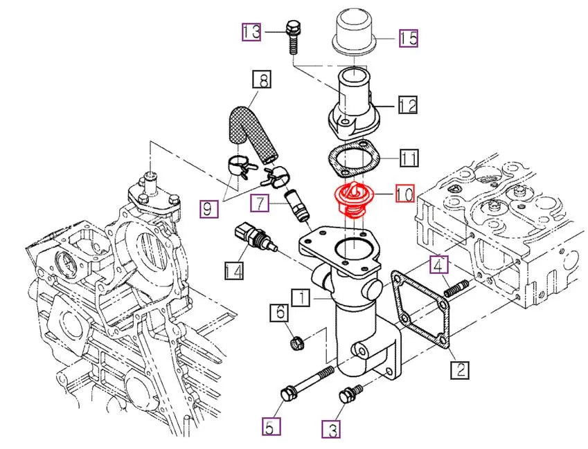 Mahindra Tractor Thermostat E5800-73011 Mahindra