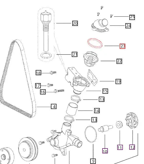 Mahindra Tractor Thermostat Gasket  000020320E05 Mahindra Direct Parts