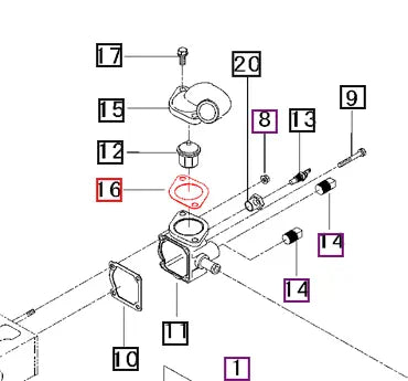 Mahindra Tractor Thermostat Gasket 2 Hole 31S9402400 Mahindra Direct Parts