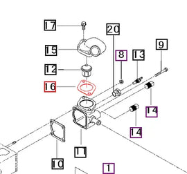 Mahindra Tractor Thermostat Gasket 2 Hole 31S9402400 Mahindra Direct Parts