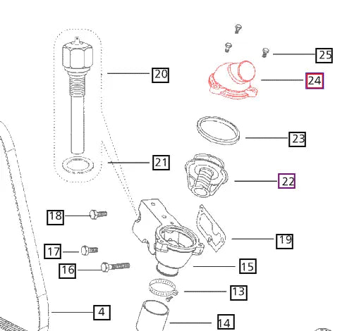 Mahindra Tractor Thermostat Housing Cover 006000101F1 Mahindra Direct Parts