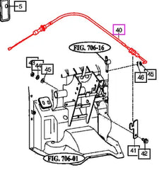 Mahindra Tractor Throttle Cable 570 12658302200