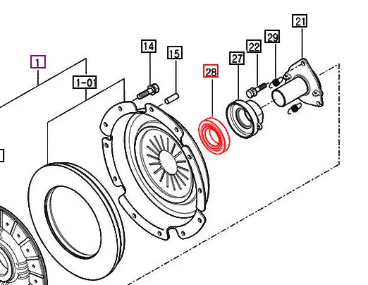Mahindra Tractor Throwout / Release Bearing 18001200040 Mahindra Direct Parts