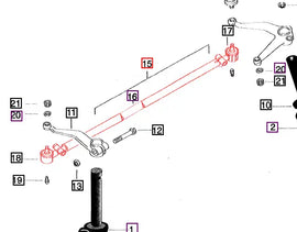 Mahindra Tractor Tie Rod Assembly 001230282R92 Mahindra Direct Parts