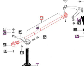 Mahindra Tractor Tie Rod Assembly 001230282R92 Mahindra Direct Parts