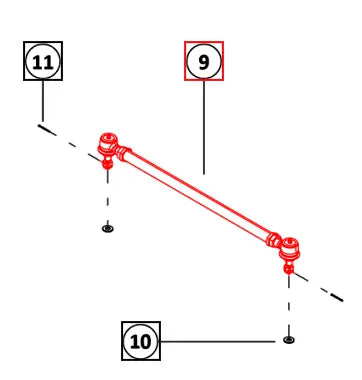Mahindra Tractor Tie Rod Assembly 008021868N91 Mahindra Direct Parts
