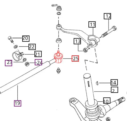 Mahindra Tractor Tie Rod Ball Joint Left Hand LH 007601964A91 Mahindra Direct Parts