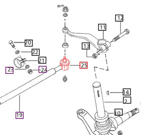 Mahindra Tractor Tie Rod Ball Joint Left Hand LH 007601964A91 Mahindra Direct Parts
