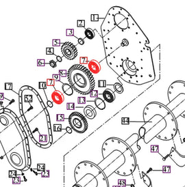 Mahindra Tractor Tiller Bearing ANS121006009 Mahindra Direct Parts