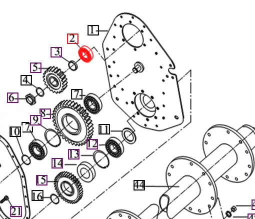 Mahindra Tractor Tiller Bearing ANS121006207 Mahindra Direct Parts