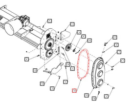 Mahindra Tractor Tiller Gasket Side Cover Ul CKSX09H00060N-FM Mahindra Direct Parts