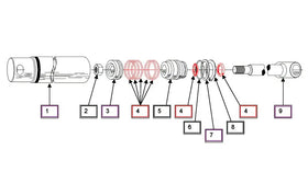 Mahindra Tractor Tilt Cylinder Left Hand LH Seal Kit KMW05902039 Mahindra Direct Parts