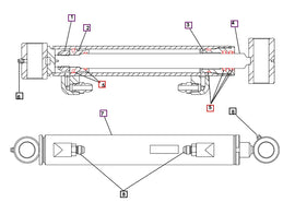 Mahindra Tractor Tilt Cylinder Seal Kit KMW05902121 Mahindra Direct Parts