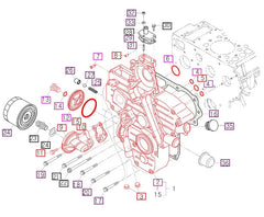 (Limited Availability) Mahindra Tractor Timing Chain Cover Assembly E6306A0019