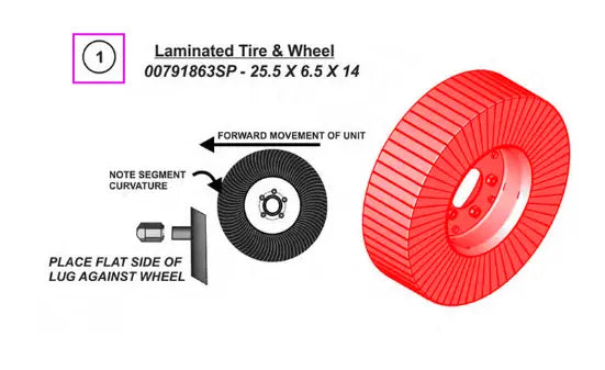 Mahindra Tractor Tire,6.50 X 14 X 25.5-5 Bolt L1002000496 Mahindra Direct Parts