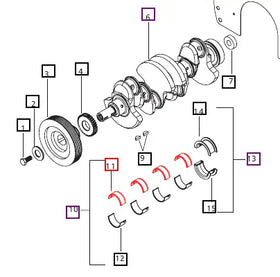 Mahindra Tractor Top Bearing - Crankshaft 000022071RD Mahindra Direct Parts