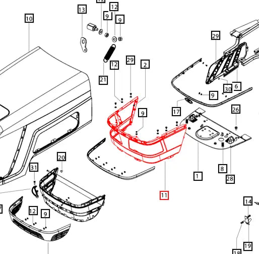 Mahindra Tractor Top Front Grill 007637333U91 Mahindra Direct Parts