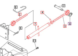 Mahindra Tractor Top Link Assembly 19633026AG0 Mahindra Direct Parts