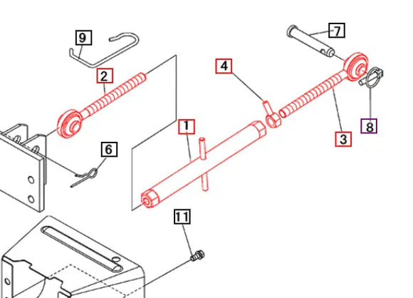 Mahindra Tractor Top Link Assembly 19633026AG0 Mahindra Direct Parts