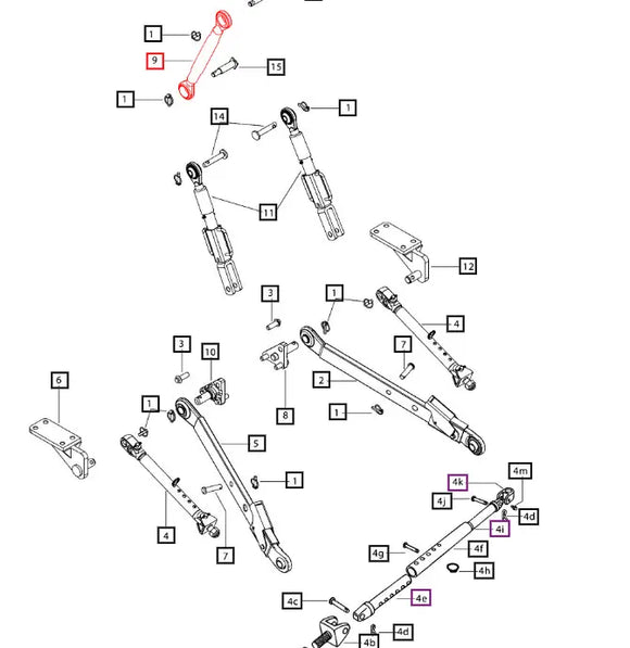 Mahindra Tractor Top Link E007200390D91 Mahindra