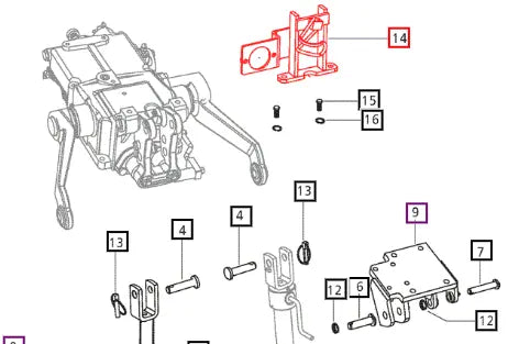Mahindra Tractor Top Link Hanger E007604151D91 Mahindra Direct Parts