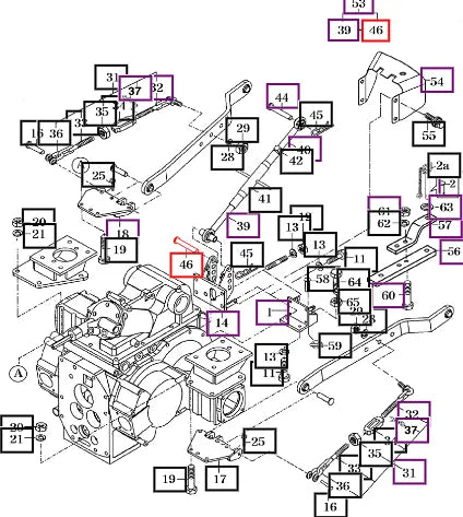 Mahindra Tractor Top Link Pin (b) (spec D=19) 14445140060 Mahindra Direct Parts