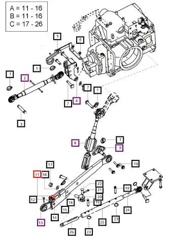 Mahindra Tractor Torsion Spring Lock Lever 007201984D1 Mahindra Direct Parts