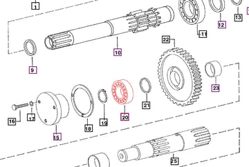 Mahindra Tractor Transmission Bearing 005558405R91 Mahindra Direct Parts