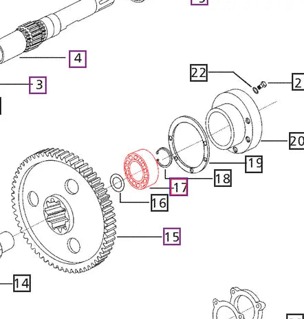 Mahindra Tractor Transmission Bearing 005558405R91 Mahindra Direct Parts