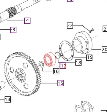Mahindra Tractor Transmission Bearing 005558405R91 Mahindra Direct Parts